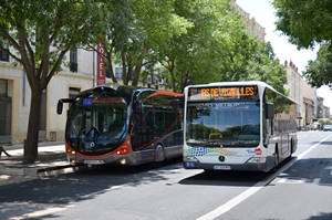  Irisbus Crealis Neo 18 n°704 + Mercedes Citaro C1 n°365 - Arènes