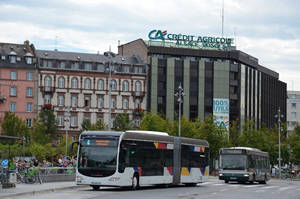  Mercedes Citaro G n°808 + Irisbus Agora S n°884 - Gare Centrale