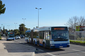  Heuliez GX 137 n°314 + Irisbus Agora L n°279 - Campus La Garde / La Valette
